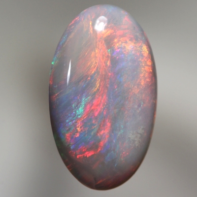 SOLID SEMI BLACK OPAL Bright fire. Burning red and deep orange 